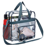 MAYLISACC Clear Tote Bag Stadium Approved Safe Travel Gym Bag Suitable for Work Sports Games Concerts