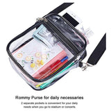 MAYLISACC Fashion Clear Crossbody Bag,Clear Bag,Clear Wallet with Adjustable Strap,for Concerts Sporting Events Amusement Park (small)