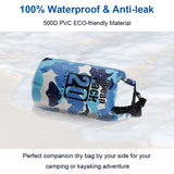 Maylisacc Waterproof Dry Bag 20L Roll Top Dry Storage Bag Backpack Camouflage for Women Men Travel Hiking Fishing Boating Kayaking Rafting Camping Beach