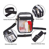 MAYLISACC Fashion Clear Crossbody Bag,Clear Bag,Clear Wallet with Adjustable Strap,for Concerts Sporting Events Amusement Park (small)