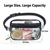 Transparent Fanny Pack for Women, Stadium Approved Fanny Pack with Adjustable Strap, Fashion Fanny Pack for Festivals, Games, Travel and Concerts