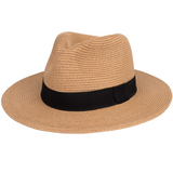 MAYLISACC Sun Hats for Men Wide Brim Panama Hat Beach Hat Straw Hats for Men Sun Protection Foldable Men Fedora Hats UPF50