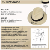 MAYLISACC Sun Hats for Men Wide Brim Panama Hat Beach Hat Straw Hats for Men Sun Protection Foldable Men Fedora Hats UPF50