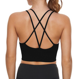 MAYLISACC Crisscross Back Sports Bra for Women Push Up Sports Bra Yoga Gym Running Workout Crop Top Medium Impact