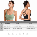 MAYLISACC Crisscross Back Sports Bra for Women Push Up Sports Bra Yoga Gym Running Workout Crop Top Medium Impact