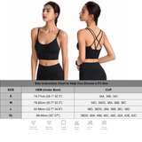 MAYLISACC Crisscross Back Sports Bra for Women Push Up Sports Bra Yoga Gym Running Workout Crop Top Medium Impact