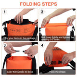 Maylisacc Waterproof Bag Floating Dry Bag (20L), Roll-top Dry Bags for Kayak for Fishing, Boating, Sailing, Kayaking (Orange)