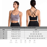 MAYLISACC Crisscross Back Sports Bra for Women Push Up Sports Bra Yoga Gym Running Workout Crop Top Medium Impact