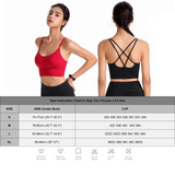 MAYLISACC Crisscross Back Sports Bra for Women Push Up Sports Bra Yoga Gym Running Workout Crop Top Medium Impact