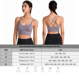 MAYLISACC Crisscross Back Sports Bra for Women Push Up Sports Bra Yoga Gym Running Workout Crop Top Medium Impact