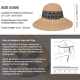 MAYLISACC Beach Hat Sun Hats for Women Floppy Trendy Straw Hat with Chin Strap, Beach Hats for Women Raffia Sun Hat for Women Wide Brim Hat Women with Plaid Ribbon Bow