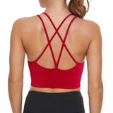 MAYLISACC Crisscross Back Sports Bra for Women Push Up Sports Bra Yoga Gym Running Workout Crop Top Medium Impact