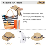 MAYLISACC Womens Straw Panama Hat, Wide Brim Beach Sun Hats Summer Foldable Travel Sunhat UPF50