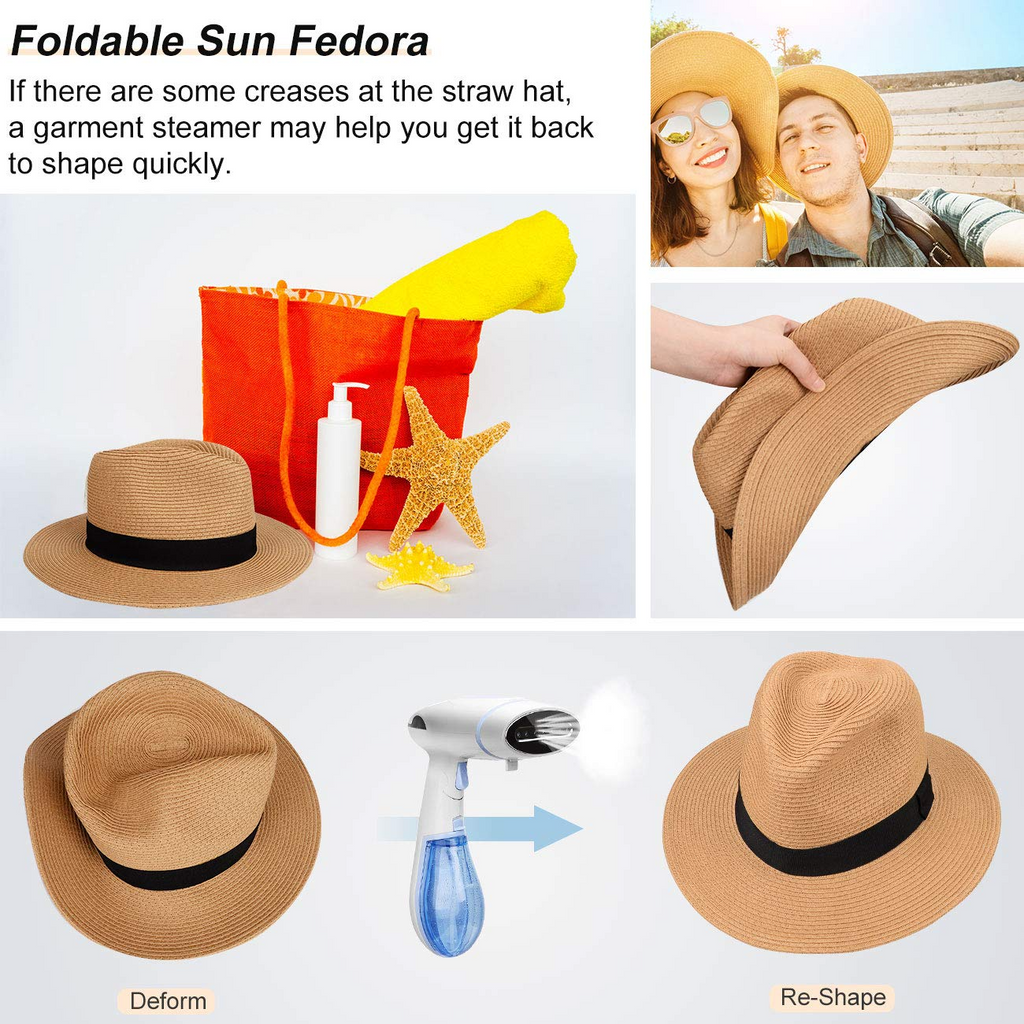 MAYLISACC Sun Hats for Men Wide Brim Panama Hat Beach Hat Straw Hats f