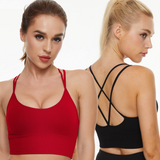 MAYLISACC Crisscross Back Sports Bra for Women Push Up Sports Bra Yoga Gym Running Workout Crop Top Medium Impact