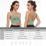 MAYLISACC Crisscross Back Sports Bra for Women Push Up Sports Bra Yoga Gym Running Workout Crop Top Medium Impact