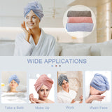 Microfiber Towel for Hair Towel Turban Towel for Hair Maylisacc 3 Pack Hair Drying Towels Absorbent, Fast Drying Hair Turban Soft, Anti Frizz Hair Wrap Towels for Women Longer Hair Towel Wrap