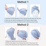 Microfiber Towel for Hair Towel Turban Towel for Hair Maylisacc 3 Pack Hair Drying Towels Absorbent, Fast Drying Hair Turban Soft, Anti Frizz Hair Wrap Towels for Women Longer Hair Towel Wrap