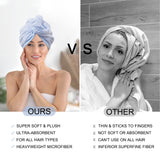 Microfiber Towel for Hair Towel Turban Towel for Hair Maylisacc 3 Pack Hair Drying Towels Absorbent, Fast Drying Hair Turban Soft, Anti Frizz Hair Wrap Towels for Women Longer Hair Towel Wrap